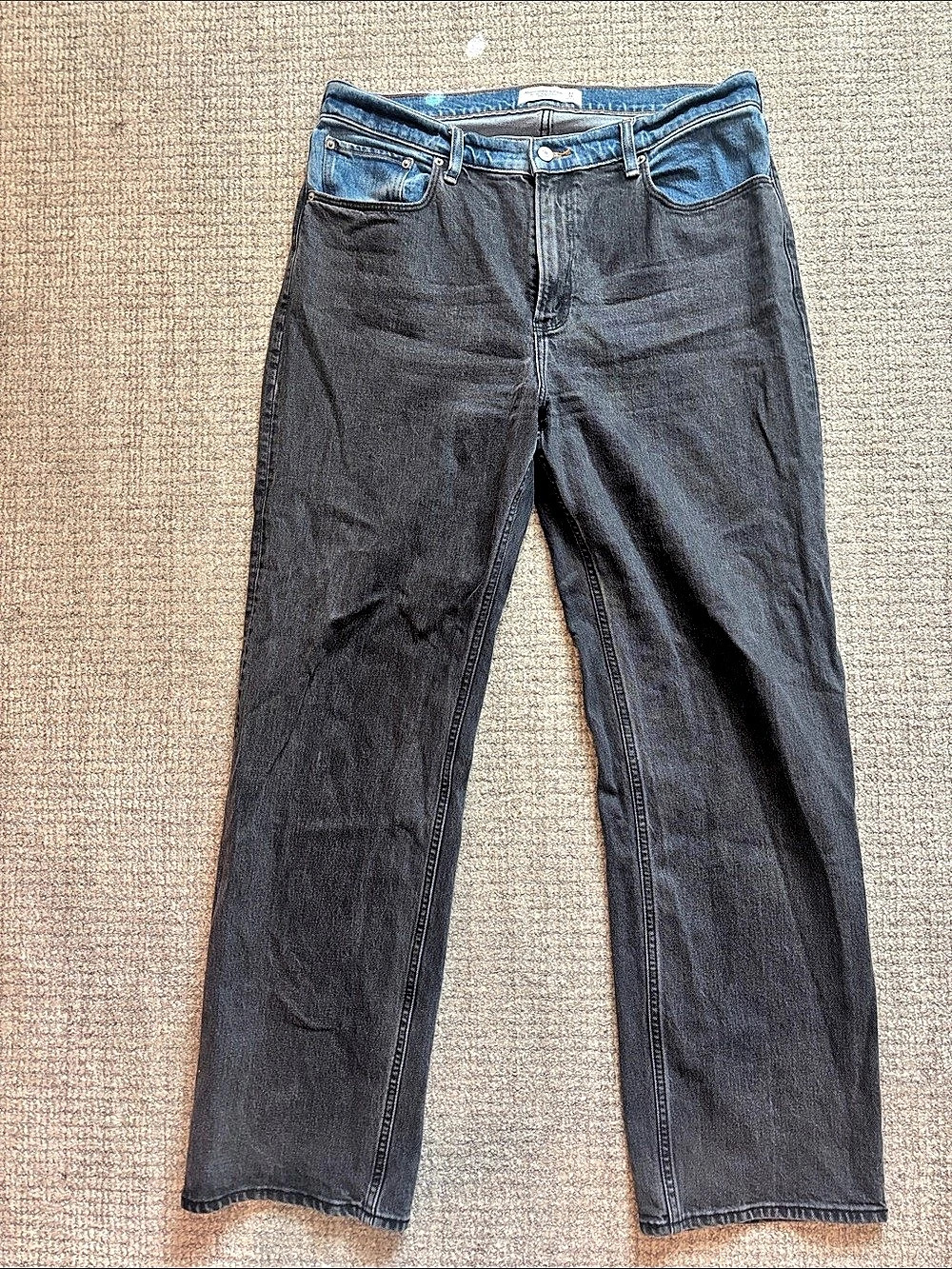 Abercrombie & Fitch The '90s Relaxed Jean High Rise Jeans Waist 32 Black